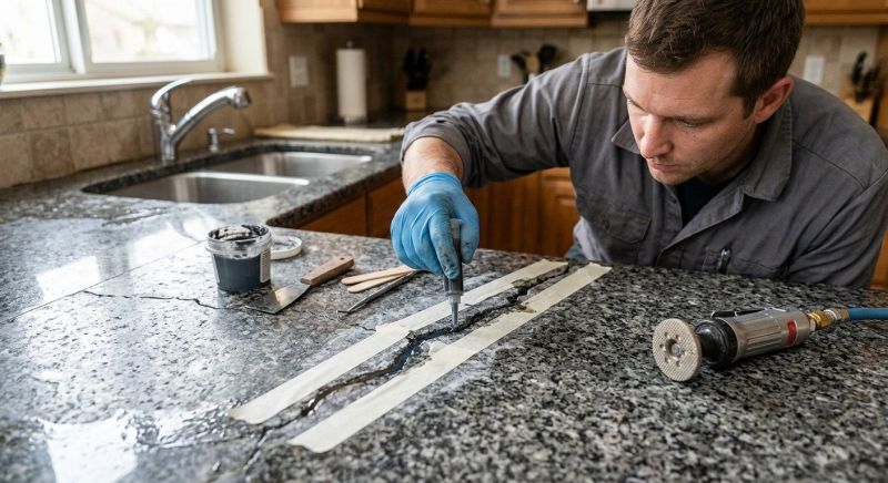Cracked Granite Repair in Roseville, CA