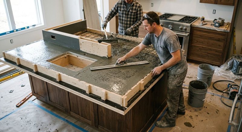Poured Countertop Installation in Marin County, CA