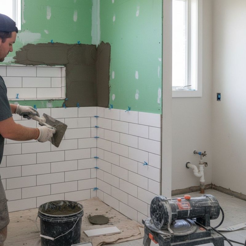 Tile Shower Floor Installation in Conroe, TX