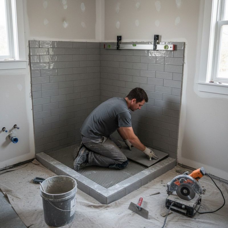 Tile Shower Pan Installation in Conroe, TX