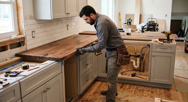 Butcher Block Installation in Marin County, CA