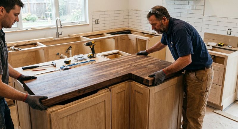 Butcher Block Installation in Sonoma County, CA