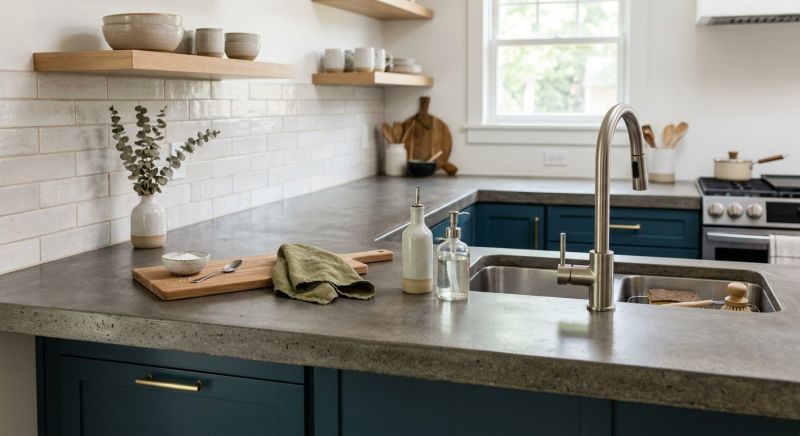Cement Counter Installation in Marin County, CA