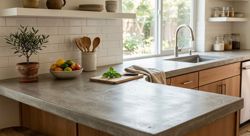 Cement Counter Installation in Napa, CA