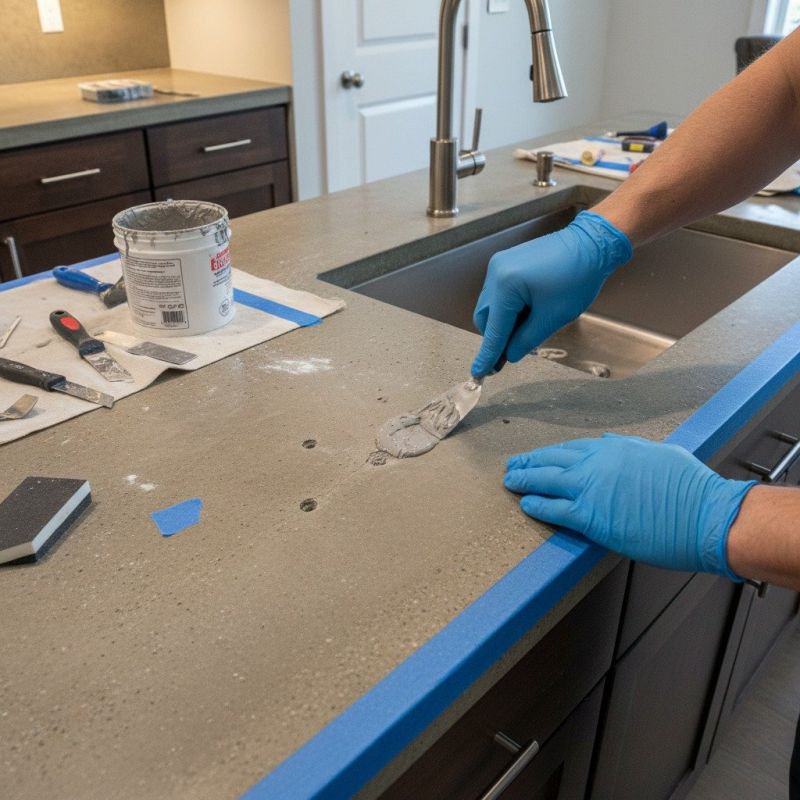 Cement Countertop Pouring in Sonoma County, CA