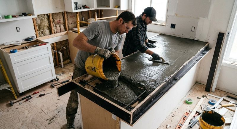 Cement Countertop Pouring in Napa, CA