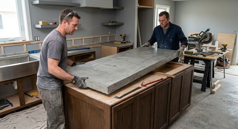 Concrete Counter Installation in Marin County, CA