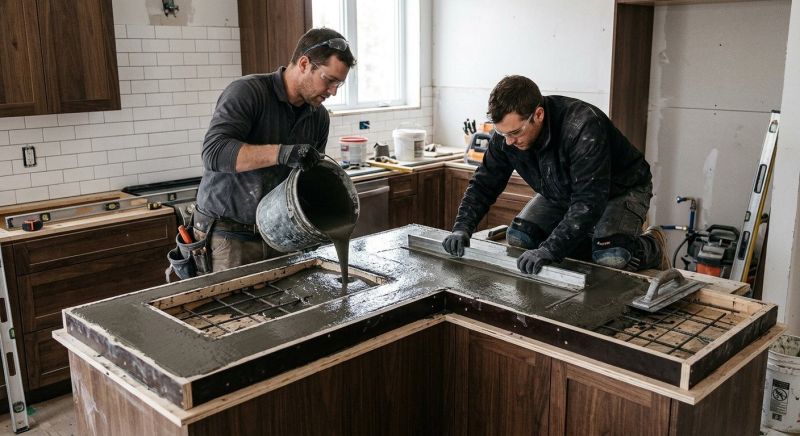 Poured Countertop Installation in Marin County, CA