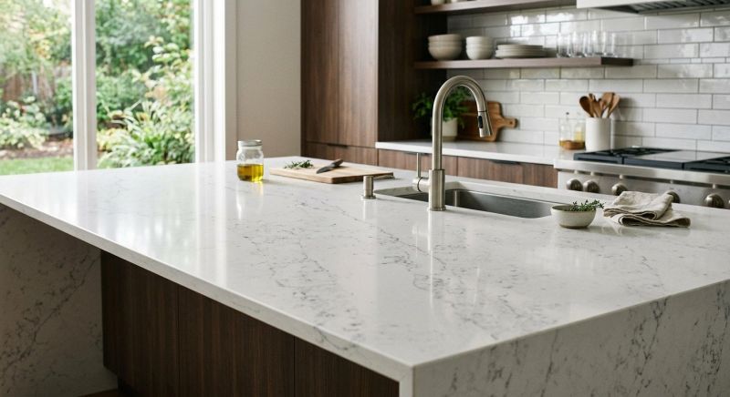 Quartz Slab Installation in Roseville, CA