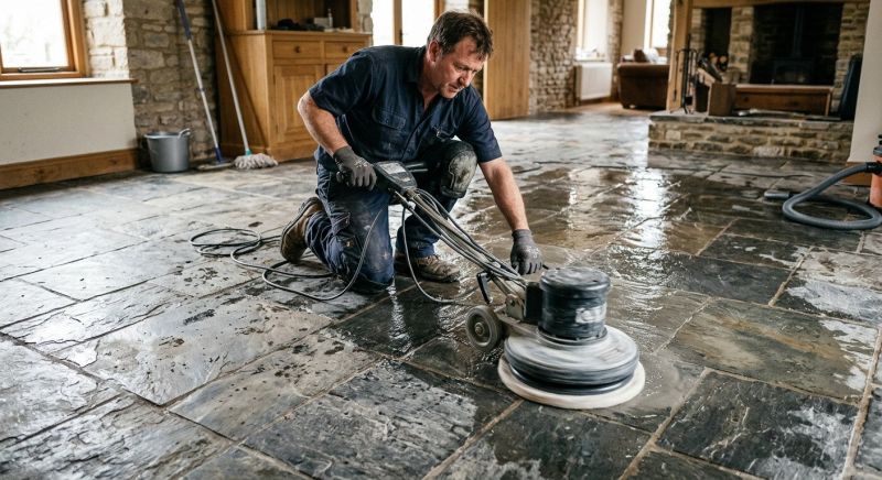 Slate Floor Refinishing in Roseville, CA