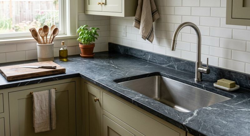 Soapstone Counter Installation in Sacramento, CA