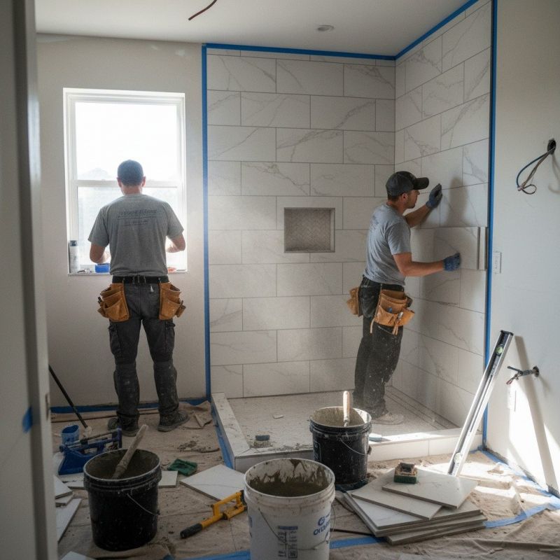 Tile Shower Floor Installation in Conroe, TX