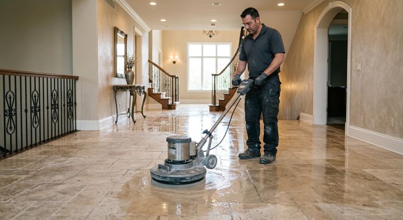 Travertine Floor Polishing in Sacramento, CA