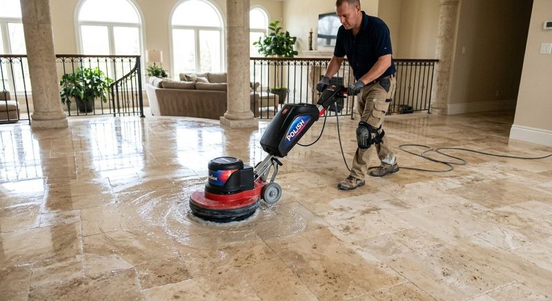 Travertine Floor Polishing in Sacramento, CA